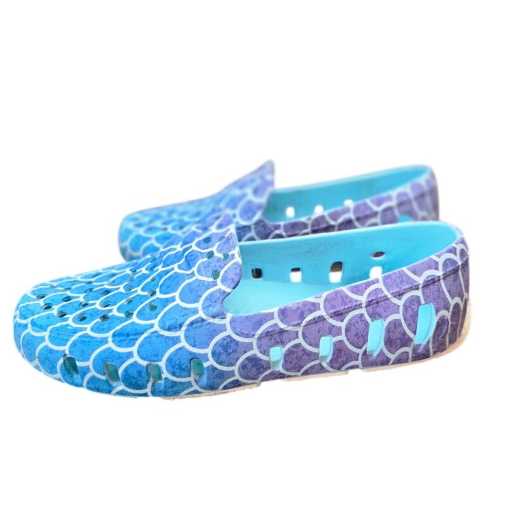 Floafers Posh Driver Loafer Slip on Water Shoes Mermaid Scale‎ Pattern Kids Sz 1